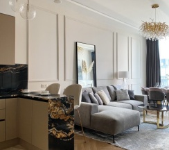 Cartier номер с био камином 30 этаж в Heaven Apartments