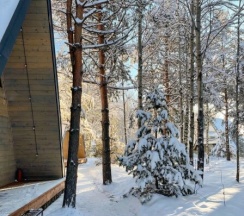 №2 A-Frame 60m2 с купелью (оснащение дома, стоимость купели и бани см. Подробнее) в Les holidays