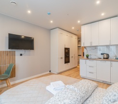 Студия 25 квм на двоих  рядом с метро и вокзалом в SalutApart 2W Энергетиков 2/2