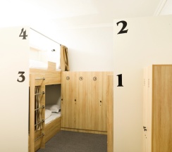 Кровать в общем номере в Yassi Hostel