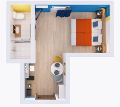 Stylish Studio Twin Island в Axis.Moscow Island