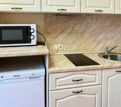 Студия с кухней и двухспальной кроватью в Calypso