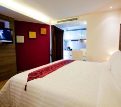 Двухместный люкс Deluxe с видом на город двуспальная кровать в iCheck inn Residences Sukhumvit 20