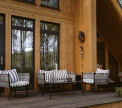 Дом с камином и костровой зоной (до 8 гостей) ГЕФЕСТ в Berloga Country Resort