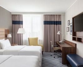 Супериор с двумя односпальными кроватями с видом на реку в Radisson и Конгресс-центр Саранск