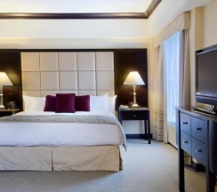 Двухместная студия с видом на сад двуспальная кровать в Hotel Bonaventure Montreal