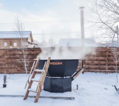 House 1 | Банный чан на территории в Берёзовая роща