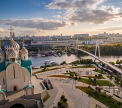 Двухместные апартаменты с 2 комнатами (двуспальная кровать) в Квартира Видовая Рядом с Крокусом