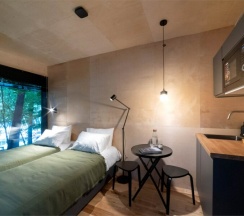 Домик с двумя односпальными кроватями в Сила ветра