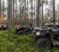 А-фрейм с террасой и купелью в Orsha River Club