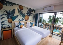 Двухместный номер Deluxe с видом на океан 2 отдельные кровати в Lub d Koh Samui Chaweng Beach - Hostel