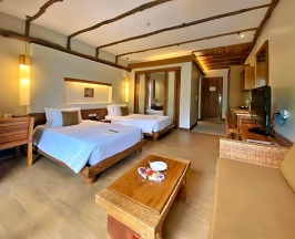 Двухместный номер Deluxe с видом на бассейн 2 отдельные кровати в Отель Metadee Concept Hotel