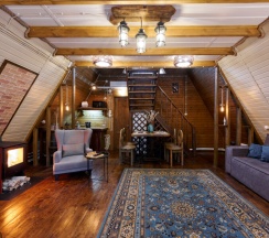Домик двухуровневый с сауной и дровяным камином в Алино