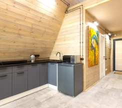 №2 A-Frame 60m2 с купелью (оснащение дома, стоимость купели и бани см. Подробнее) в Les holidays