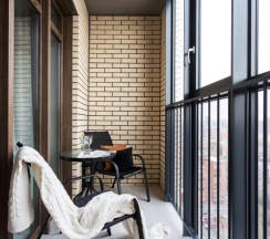 Апартаменты c 1 комнатой с балконом в Hugge Place