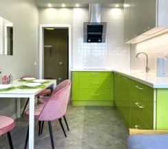 Видовая квартира на мансарде с террасой. Дом комфорт-класса "Royalpie". Царское село. НИИ Турнера, ЭКСПОФОРУМ. в Rauktis apartments