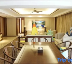 Семейный люкс с 3 комнатами с видом на море в Jinghai Hotel & Resort