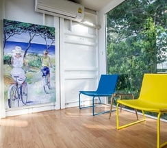 Кровать в общем номере в Ducati Bike Box Hostel