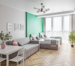 Апартаменты с видом на город 2 отдельные кровати в Апартаменты LITTE - Nordy Homes