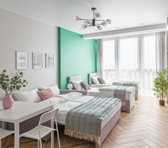 Апартаменты с видом на город 2 отдельные кровати в Апартаменты LITTE - Nordy Homes