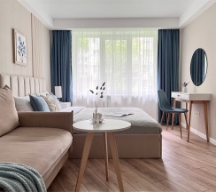 Уютная однокомнатная квартира (Метро Звездная, 10 минут пешком) в Rauktis apartments