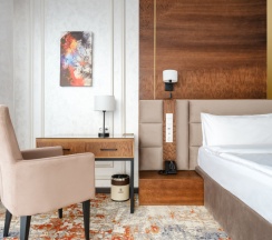 Двухместный полулюкс с видом на город двуспальная кровать в GRAND MILDOM HOTEL