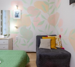 3-местный номер эконом с 1 односпальной и 1 двуспальной кроватью в Boho Botanica Hotel