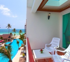 Двухместный номер Deluxe с видом на море двуспальная кровать в The samui beach resort