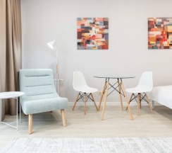 Двухместные апартаменты двуспальная кровать в Апартаменты BelaTravel Николы Теслы 20