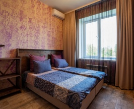 Двухместный номер Standard с видом на город двуспальная кровать в Руднев