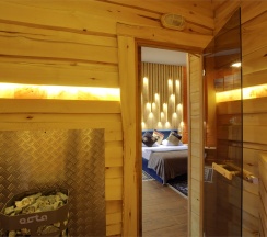 Студия с кухней с диваном и финской сауной "Леший" (сауна оплачивается отдельно) в Матросский