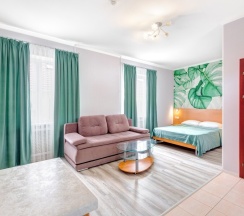 Трёхместные Апартаменты студио с балконом и с видом на горы в Парк-сити