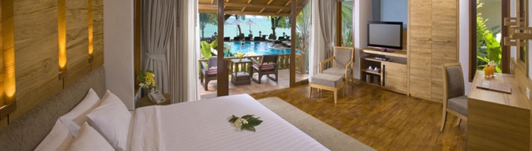 Двухместная вилла Thai House двуспальная кровать в Thai House Beach Resort