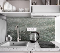1-комнатные апартаменты студия с 1 двуспальной кроватью в Apartments Private (Апартментс Прайвит) на шоссе Волоколамское
