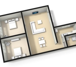 Апартаменты Comfort с 2 комнатами в ZigZag Belgrade