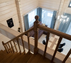 Дом из бруса с камином и баней из осины 4+2 в Snhaus