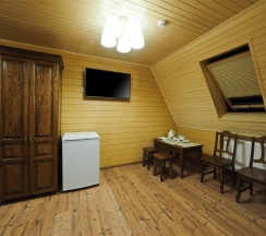 Номер стандарт с 1 двуспальной кроватью (мансарда) в Дилижанс