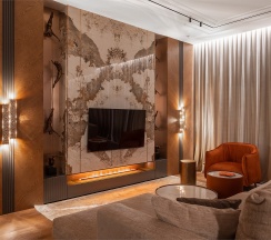 Трехкомнатный апартамент Luxury Dubai с двумя спальнями в Real Apartments Sochi