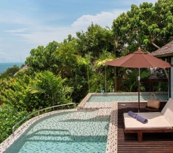 Двухместная Pool Villa с частичным видом на океан двуспальная кровать в Silavadee Pool Spa Resort