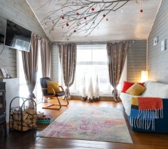 Шале с камином в Шале Мануки эн