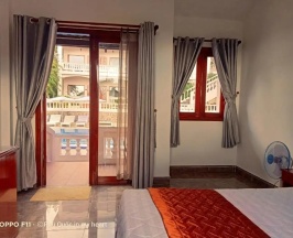 Двухместный номер Standard с видом на бассейн (двуспальная кровать) в Hong Bin Bungalow Resort