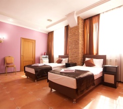 Полулюкс 4-х местный (2 двуспальные кровати или 1 двуспальная и 2 односпальные кровати) в Автодвор