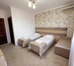 Номер с двумя односпальными кроватями и балконом в Киви