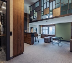 Апартамент 15 - Просторный двухуровневый лофт  с панорамными видами на Москву (с ванной) в Ap-in aparts