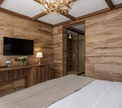 Делюкс с балконом и видом на горы в Stellar collection chalet, Krasnaya Polyana