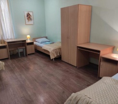Номер эконом с 3 односпальными кроватями в Гостиница Кристалл