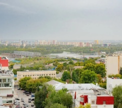 Двухместные апартаменты с балконом (двуспальная кровать) в Квартира Апельсинка