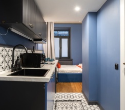 Двухуровневые семейные апартаменты (с 2мя двуспальными кроватями) в Art home 1/56