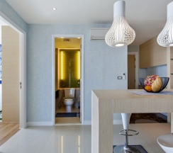Апартаменты Superior с 2 комнатами с балконом и с видом на море в Апартаменты Grande Carribean sea view Jomtien beach