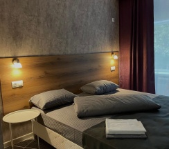 Номер стандарт с 1 двуспальной кроватью (без окна) в Лекс